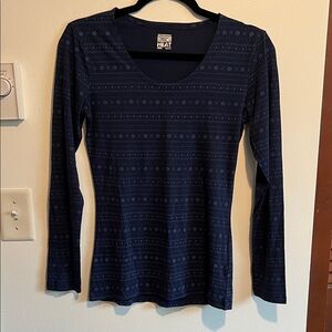32 Degrees Dark Blue Patterned Long Sleeve Base Layer